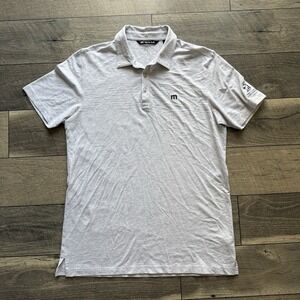 Travis Mathew White Short Sleeve Golf Polo Shirt Mens Medium The Club Castlewood